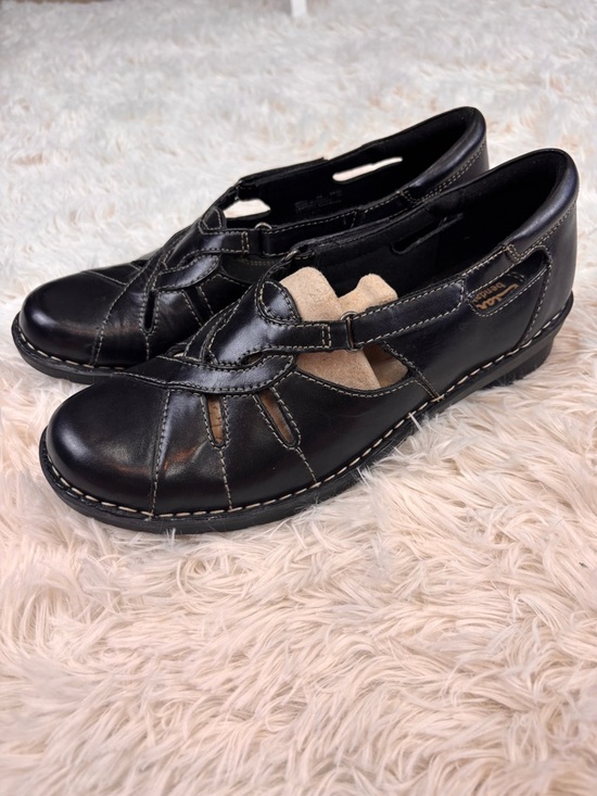 Clarks Bendables Black Leather Mary Jane Flats Women 9M Comfort Walking NEW main image 12